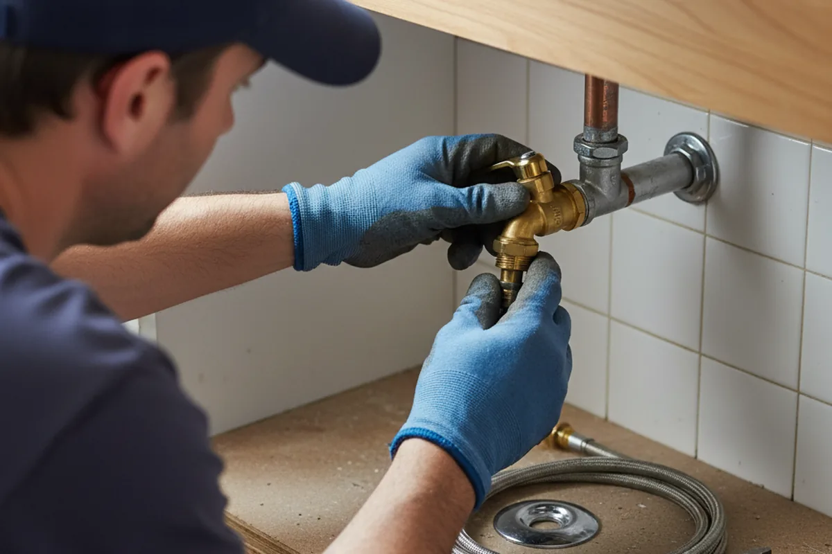 Shutoff valve and fitting work during Faucet and Fixture Repair in Melrose